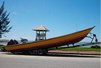 A boat trailer, representing boat trailer coverage.